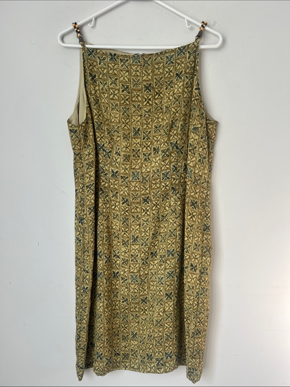 AGB Y2K Beaded Strap Geo Slip Dress 16 🟩